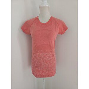 Lululemon Swiftly Tech Short Sleeve Coral Athletic Lightweight T-Shirt Top 8 M
